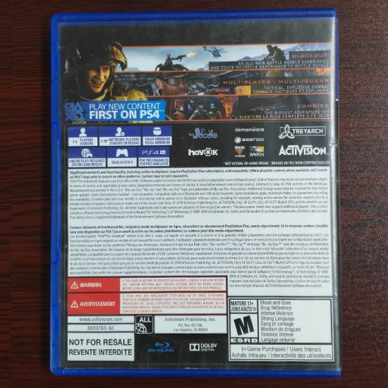 Call of Duty: Black Ops 4 - Used Like New - PS4