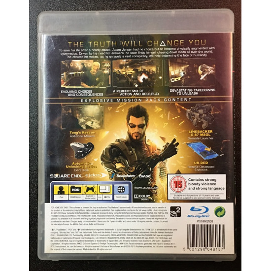 Deus Ex Human Revolution Limited Edition - Used Like New - PlayStation 3